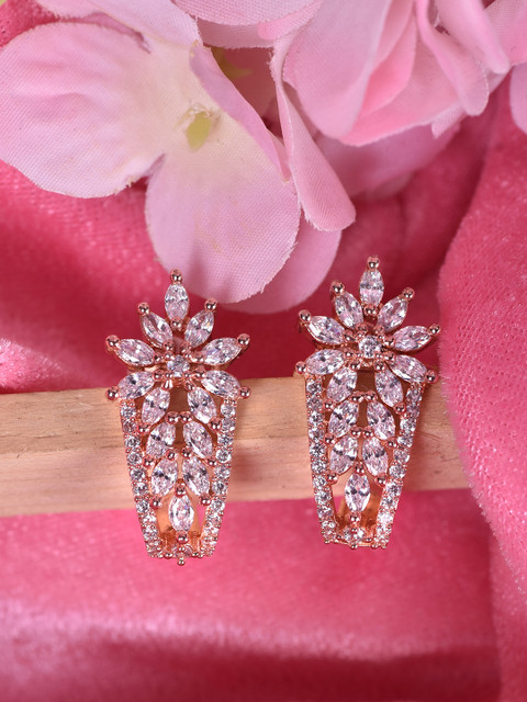 Saraf RS Jewellery Rose Classic Drop Earrings