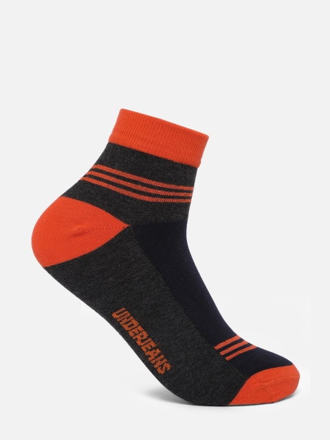 Underjeans Men Pack of 2 Assorted Ankle length (Non terry) Socks - Image 2