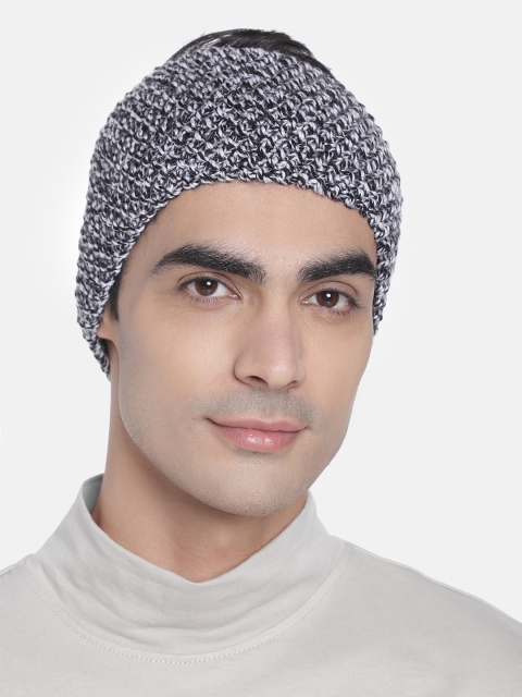 Magic Needles Men Black & White Knitted Headband