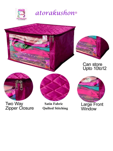 atorakushon Set Of 6 Solid Cloth Storage Organisers Bag - Image 5
