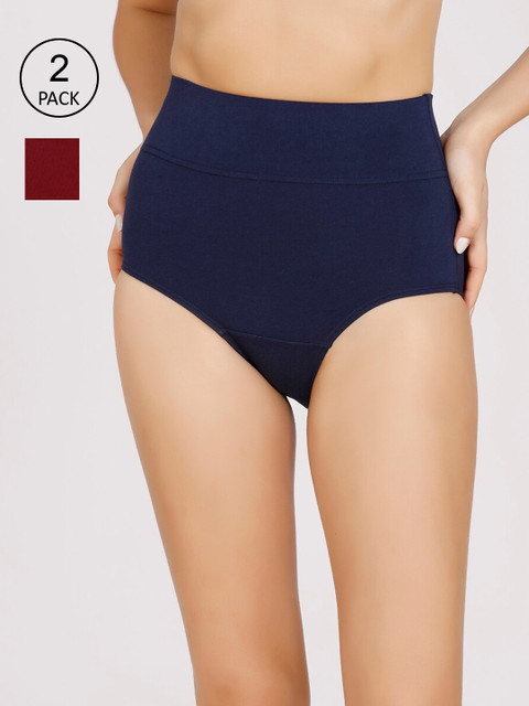 Nykd Women Pack Of 2 Cotton High-Rise Anti odour Tummy Shapewear