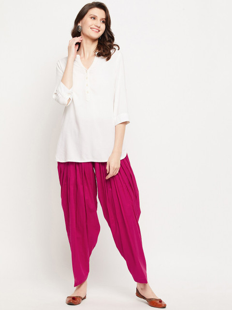 Clora Creation Women Pack of 2 Solid Pure Cotton Salwar - Image 4