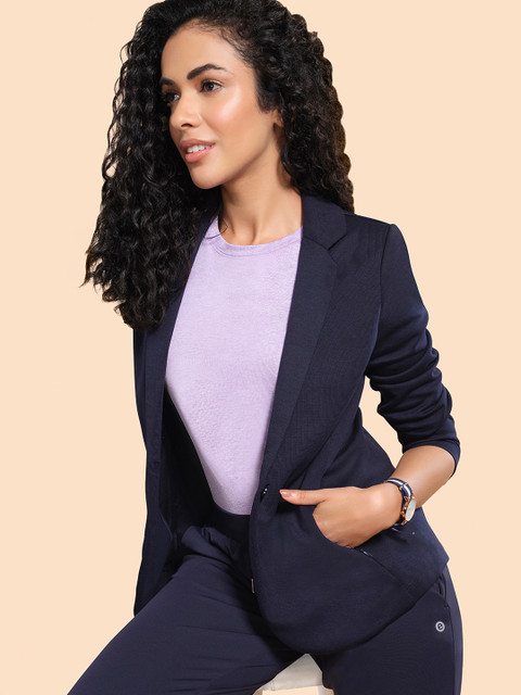 Enamor A903 Dry Fit Stretch Cotton Single-Breasted Sporty Blazer for Women - Image 3