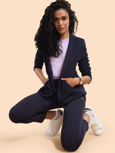 Enamor A903 Dry Fit Stretch Cotton Single-Breasted Sporty Blazer for Women