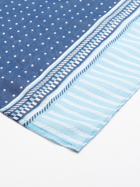 AURELIA Blue & White Printed Dupatta - Image 2