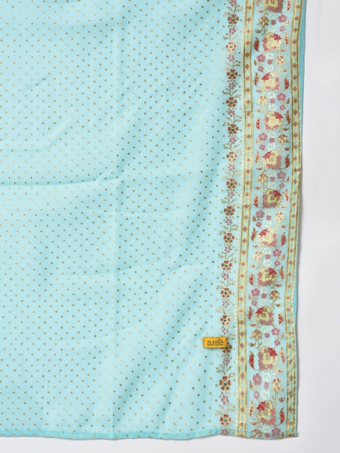 AURELIA Blue & Red Printed Dupatta - Image 2