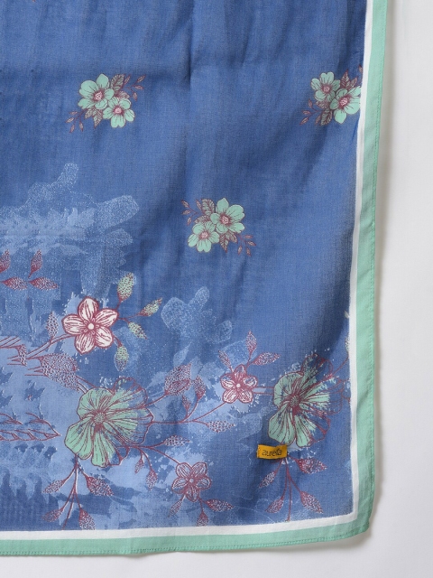 AURELIA Blue & Green Printed Dupatta - Image 2