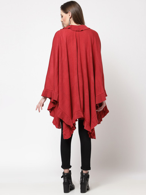 513 Women Pink Solid Shrug - Image 4