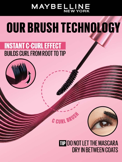 Maybelline New York Hypercurl Waterproof Mascara - Black - 9.2ml - Image 5