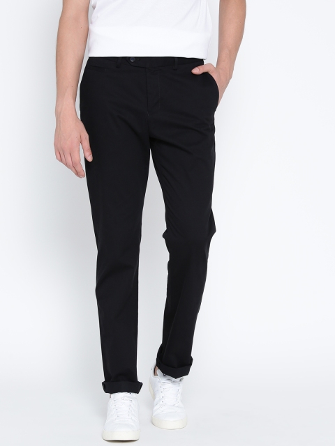 Blackberrys Men Black Solid Trousers