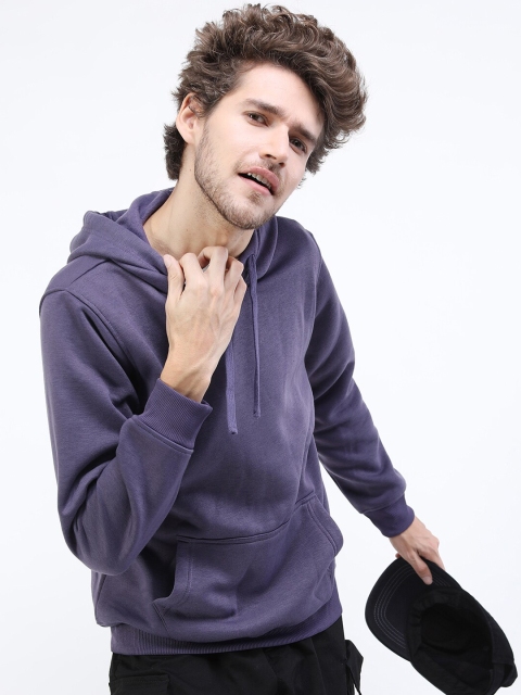 HIGHLANDER Men Blue Hooded Long Sleeves Sweatshirt