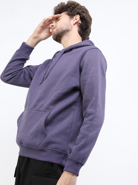 HIGHLANDER Men Blue Hooded Long Sleeves Sweatshirt - Image 4