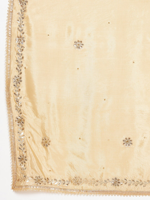 Clora Creation Gold-Toned Ethnic Motifs Embroidered Dupatta - Image 2