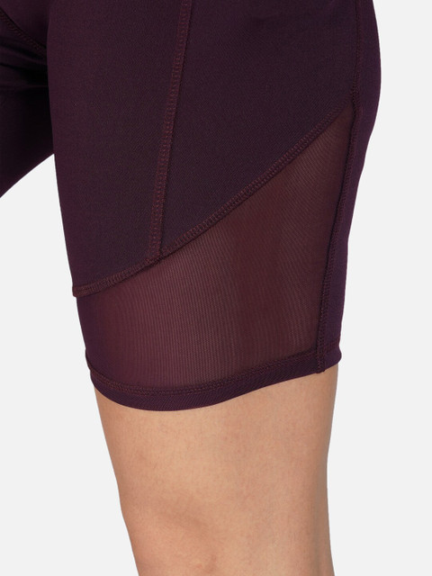 IMPERATIVE Women Maroon Solid Slim-Fit Biking Short - Image 5