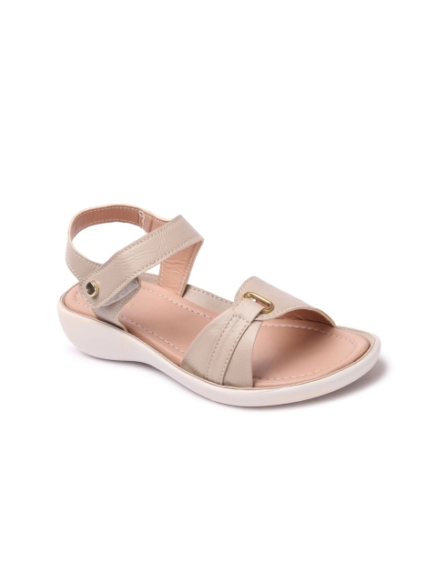 Bella Toes Women Cream-Coloured Open Toe Flats - Image 2