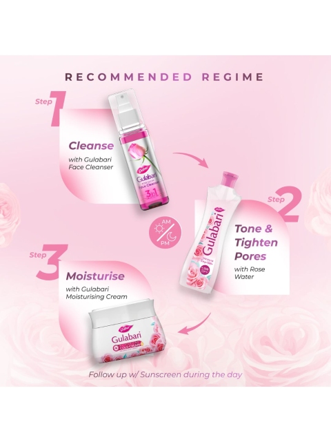 Dabur Set of 3 Gulabari Rose Water with Aloevera Face Toner For Hydrated Skin - 400ml Each - Image 5