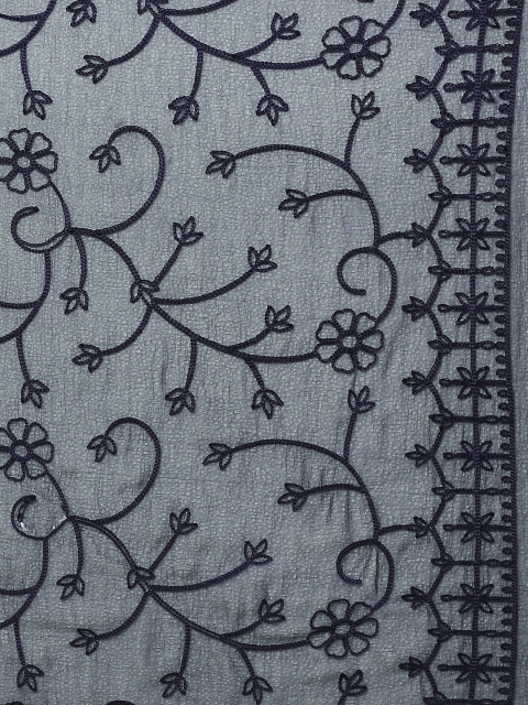 Soch Navy Blue Embroidered Dupatta - Image 5