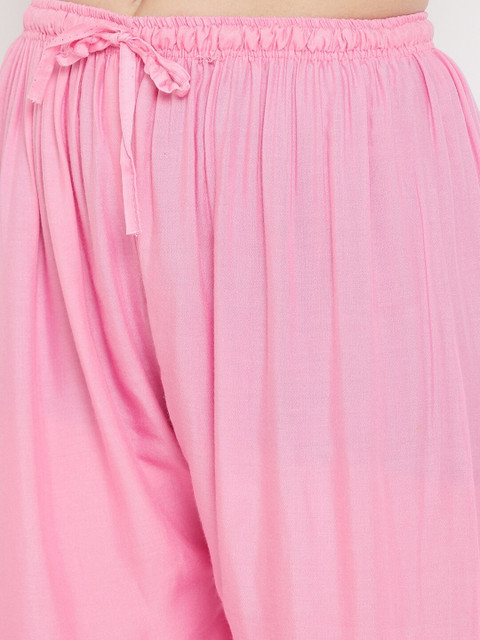 Clora Creation Women Pink Solid Palazzo - Image 6