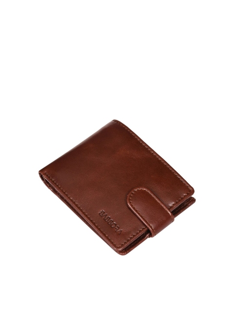 Sassora Men Brown Leather Two Fold Wallet - Image 2