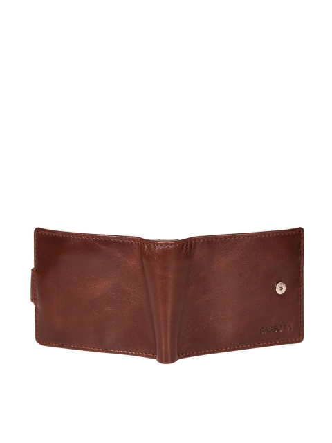 Sassora Men Brown Leather Two Fold Wallet - Image 5