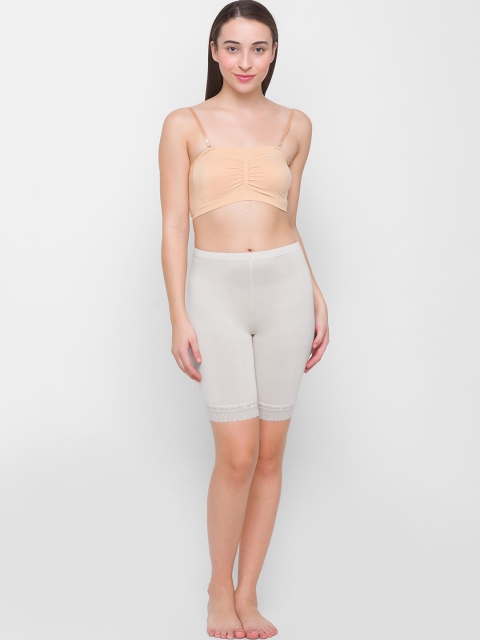 FashionRack Women White Solid Boy-Shorts Seamless Briefs - Image 4