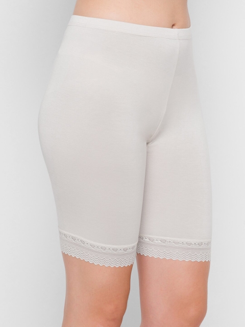 FashionRack Women White Solid Boy-Shorts Seamless Briefs - Image 2