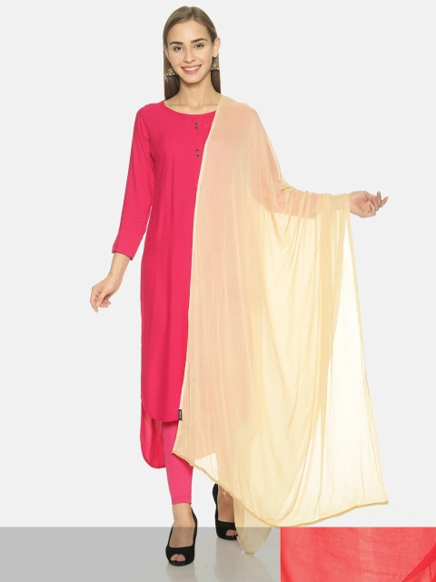 TWIN BIRDS Set Of 2 Solid Nylon chiffon Light-weight Dupatta