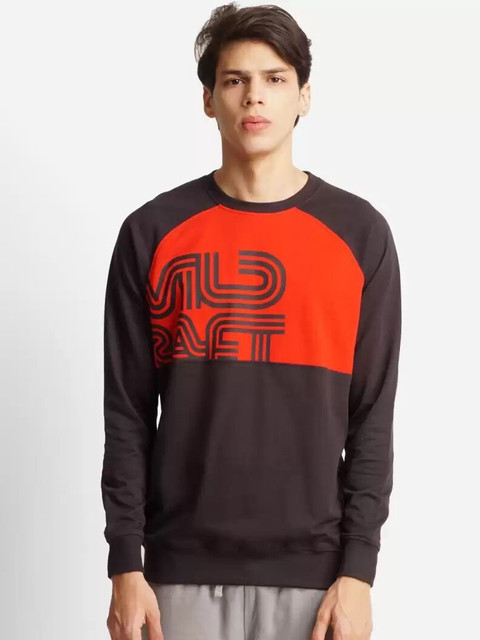 Wildcraft Men Brown Printed Cotton Sweatshirt