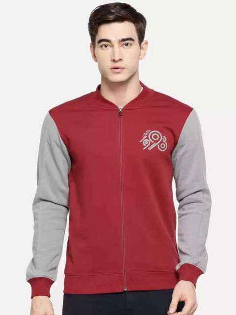 Wildcraft Men Red Cotton Solid Sweatshirt