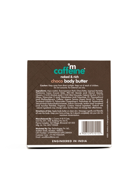 MCaffeine Choco Body Butter for 72Hrs Intense Moisturization for Dry & Dull Skin - 100g - Image 8
