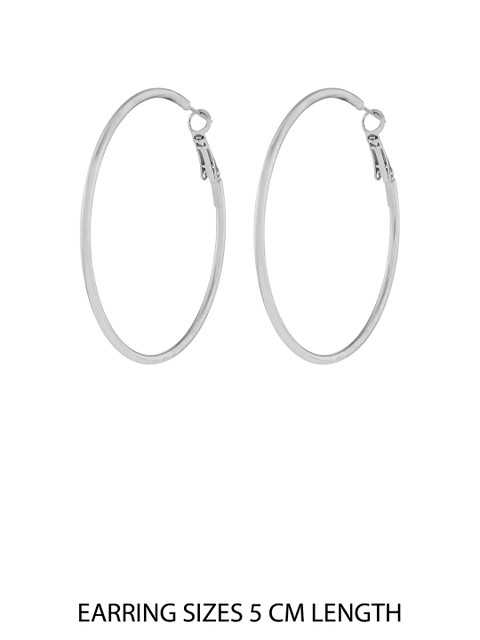 Accessorize London Medium Simple Hoop Earrings - Image 4