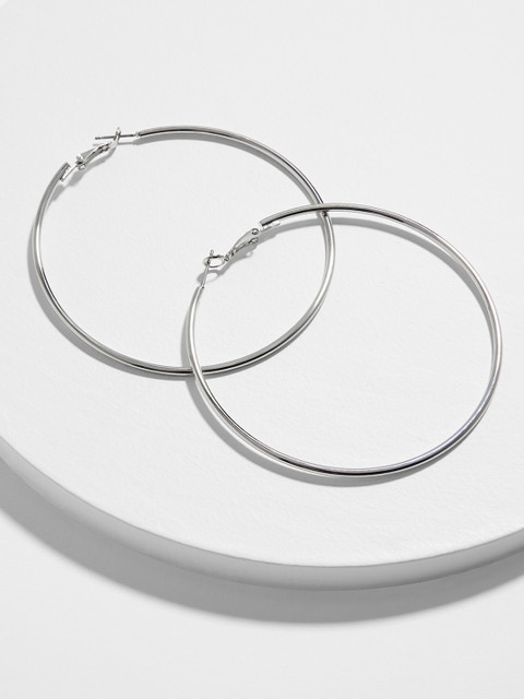 Accessorize London Medium Simple Hoop Earrings - Image 2