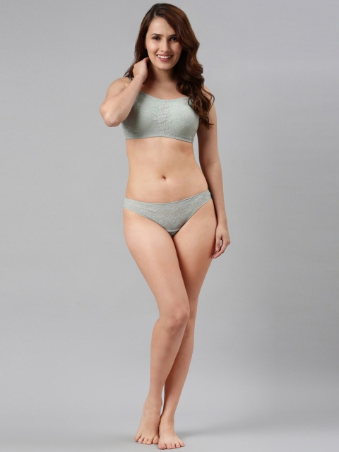 Enamor Women Grey Solid Thong Briefs - Image 4