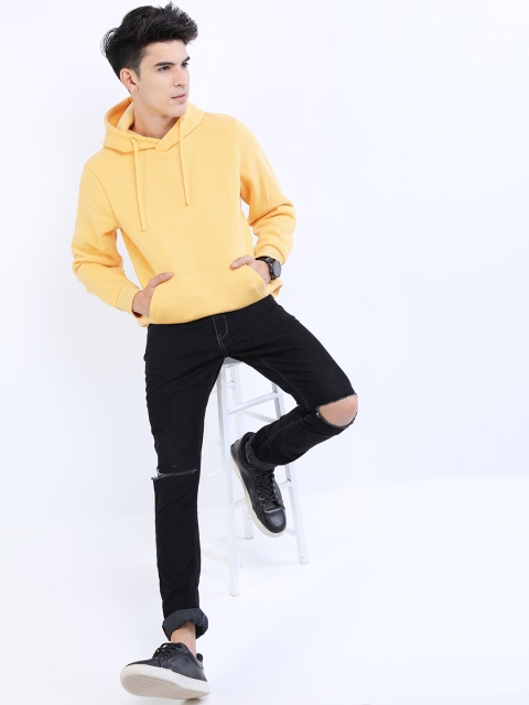 HIGHLANDER Men Yellow Hooded Sweatshirt - Image 5