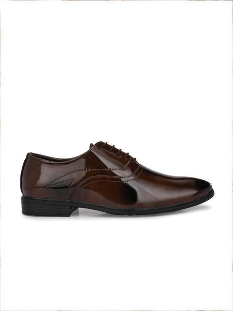 INVICTUS Men Tan Brown Solid Formal Oxfords - Image 3