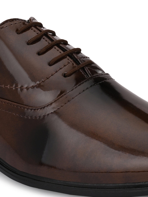 INVICTUS Men Tan Brown Solid Formal Oxfords - Image 5