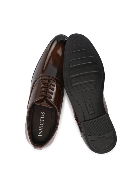 INVICTUS Men Tan Brown Solid Formal Oxfords - Image 6