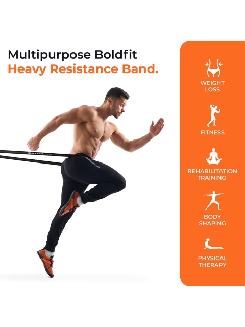 BOLDFIT Set Of 3 Solid Heavy Resistance Exercise Bands - Image 2