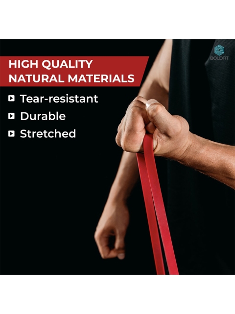 BOLDFIT Set Of 3 Solid Heavy Resistance Exercise Bands - Image 4