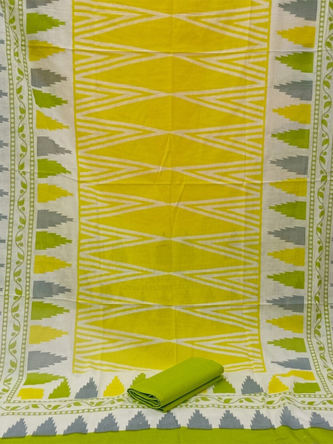 SALWAR STUDIO Embroidered Pure Cotton Unstitched Dress Material - Image 3