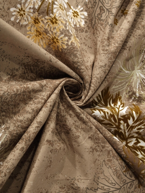 Arrabi Brown Set of 6 Floral Print Diwan Set - Image 4