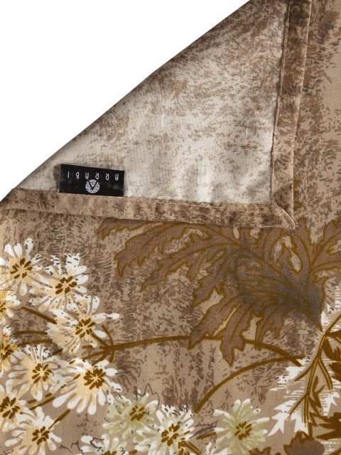 Arrabi Brown Set of 6 Floral Print Diwan Set - Image 3