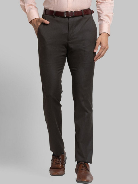 Park Avenue Men Brown Slim Fit Trousers