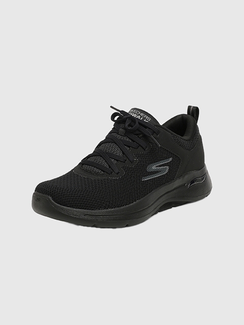 Skechers Men Black Mesh Go Walk Arch Fit Clinton Sports Shoes - Image 6