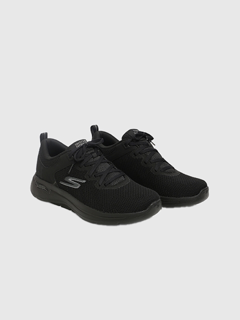 Skechers Men Black Mesh Go Walk Arch Fit Clinton Sports Shoes - Image 2