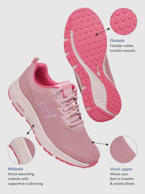 Skechers Go Run Consistent Women Pink Mesh Sports Shoes - Image 3