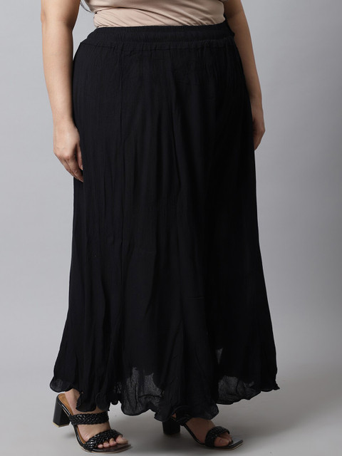 TAG 7 Women Black Flared Ethnic Palazzos - Image 2