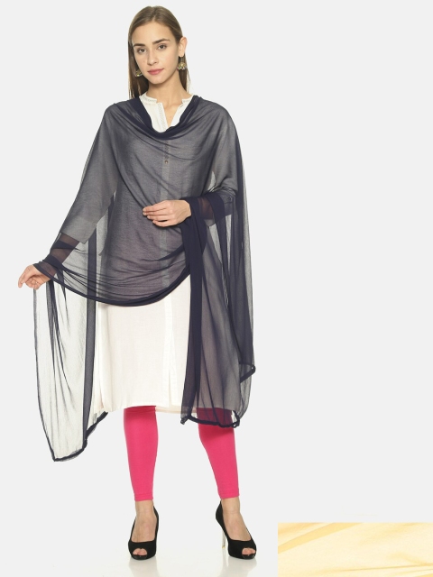 TWIN BIRDS Set Of 2 Solid Nylon chiffon Light-weight Dupatta