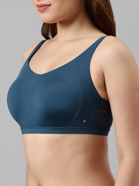 Enamor Padded Non-Wired Full Coverage Side Shaper and Lace Detailing Bralette - Image 5
