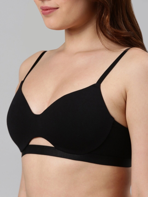 Enamor Padded Non Wired Medium Coverage Soft Cups & Invisi Neckline Cotton T-Shirt Bra - Image 6
